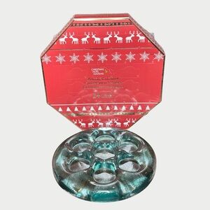 Christmas Scented Tealights and Green Glass Tealight Holder